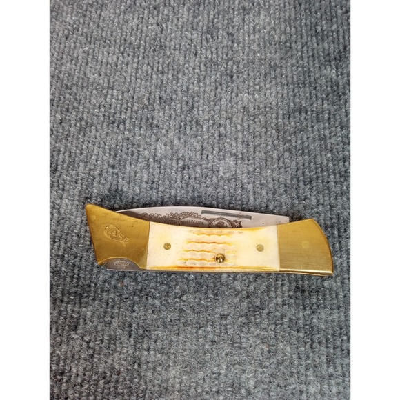 CASE XX HUNTING HERITAGE CLUB LIFE 59L AMBER BONE LOCK BLADE FOLDING KNIFE GG